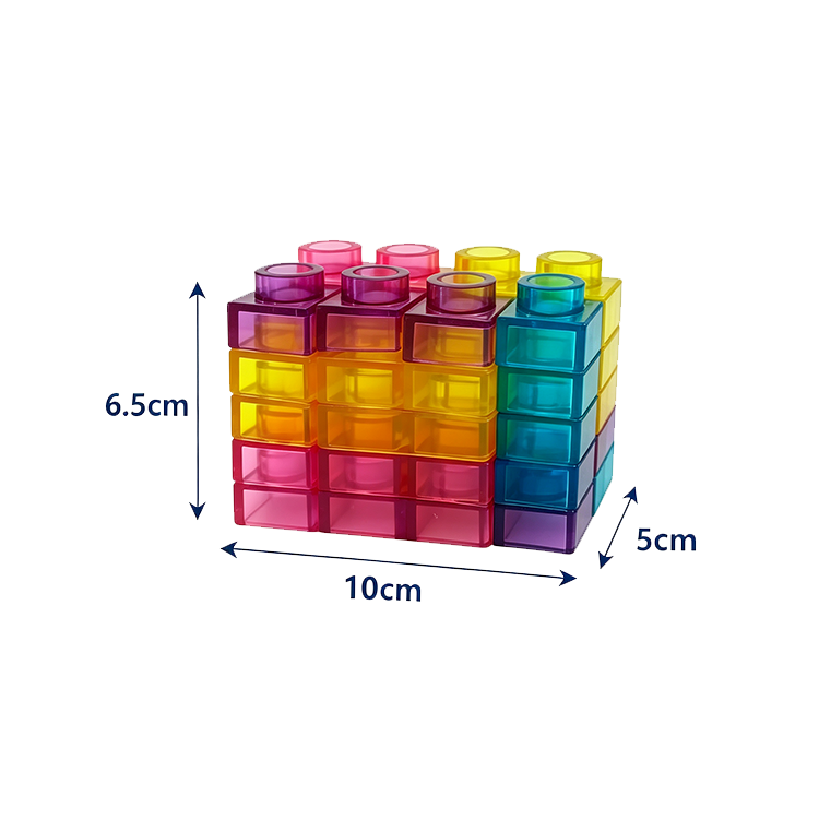 Fun Doh Squish Blocks Building Fidget Sensory Toy- Colors Vary