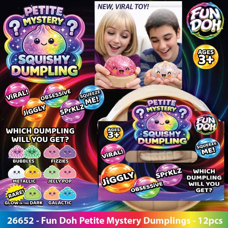 Fun Doh Squishy Mystery Mini Petite 2.5" Dumpling Toy - Mystery Colors