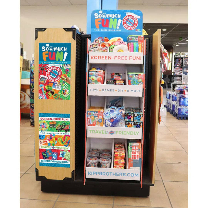 So Much Fun Corrugated Slider Bin Floor Display Merchandiser