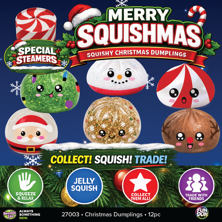 Fun Doh Christmas Dumpling Squishy Toy - Items Vary