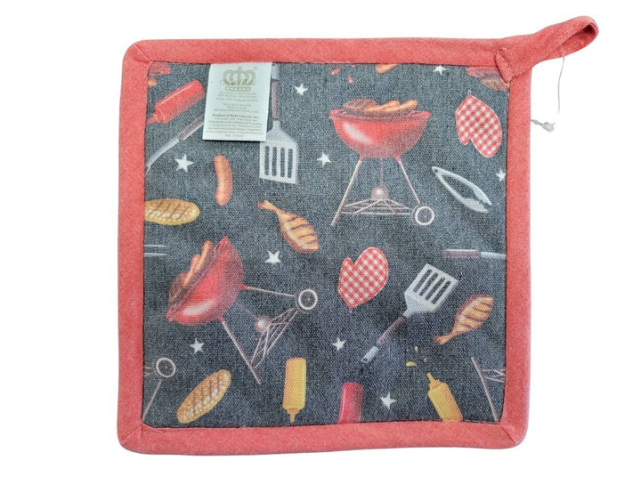 "BBQ" Grilling-Themed Pocket Mitt