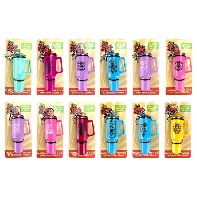 Cute Cup Magnetic Keychain - Colors Vary