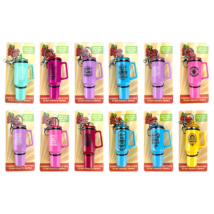 Cute Cup Magnetic Keychain - Colors Vary