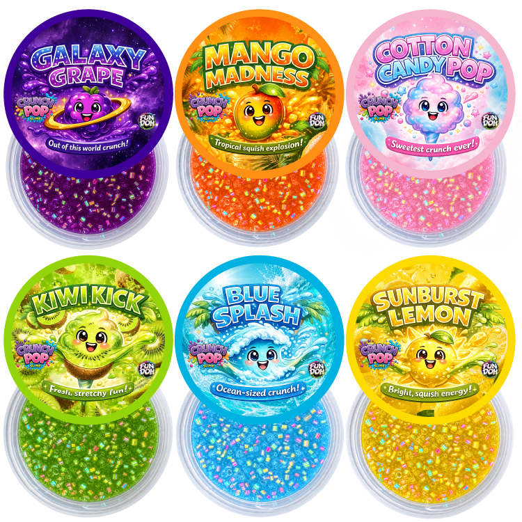 Fun Doh Crunch Pop Color Sensory Squishy Slime - Colors Vary