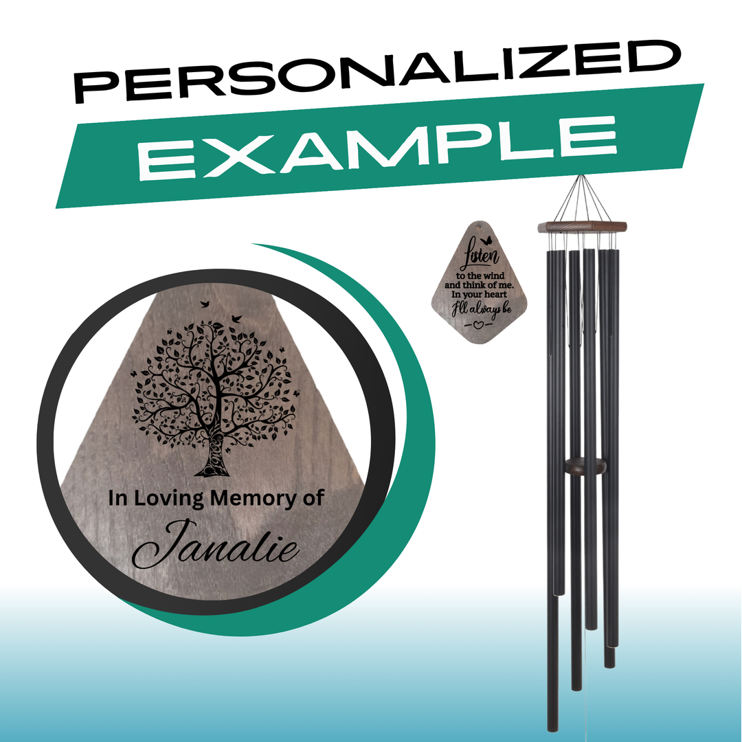 Memorial Serenity Large Deep Tone Wind Chime Church Bells, Thoughtful Gift For Special Occasions or Reflections 55”