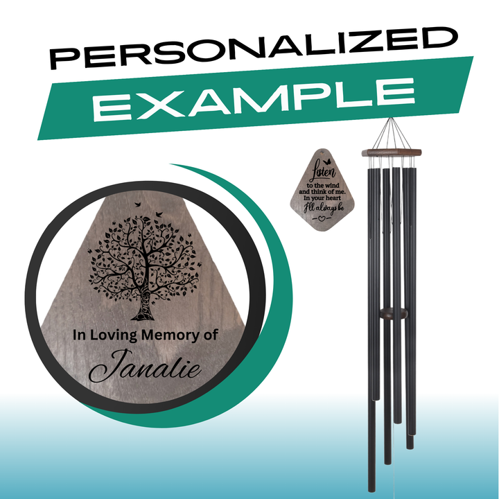 Memorial Serenity Large Deep Tone Wind Chime Church Bells, Thoughtful Gift For Special Occasions or Reflections 55”