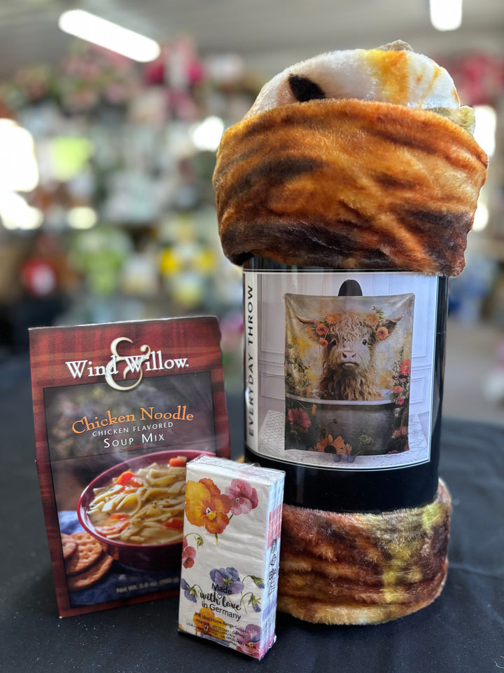 Cozy Highland Cow Comfort Care Package - R