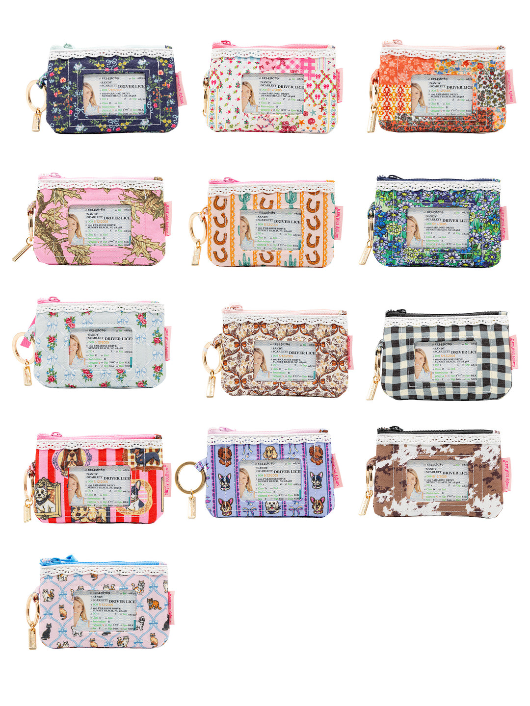 Simply Southern Lace ID Wallet with Key Ring