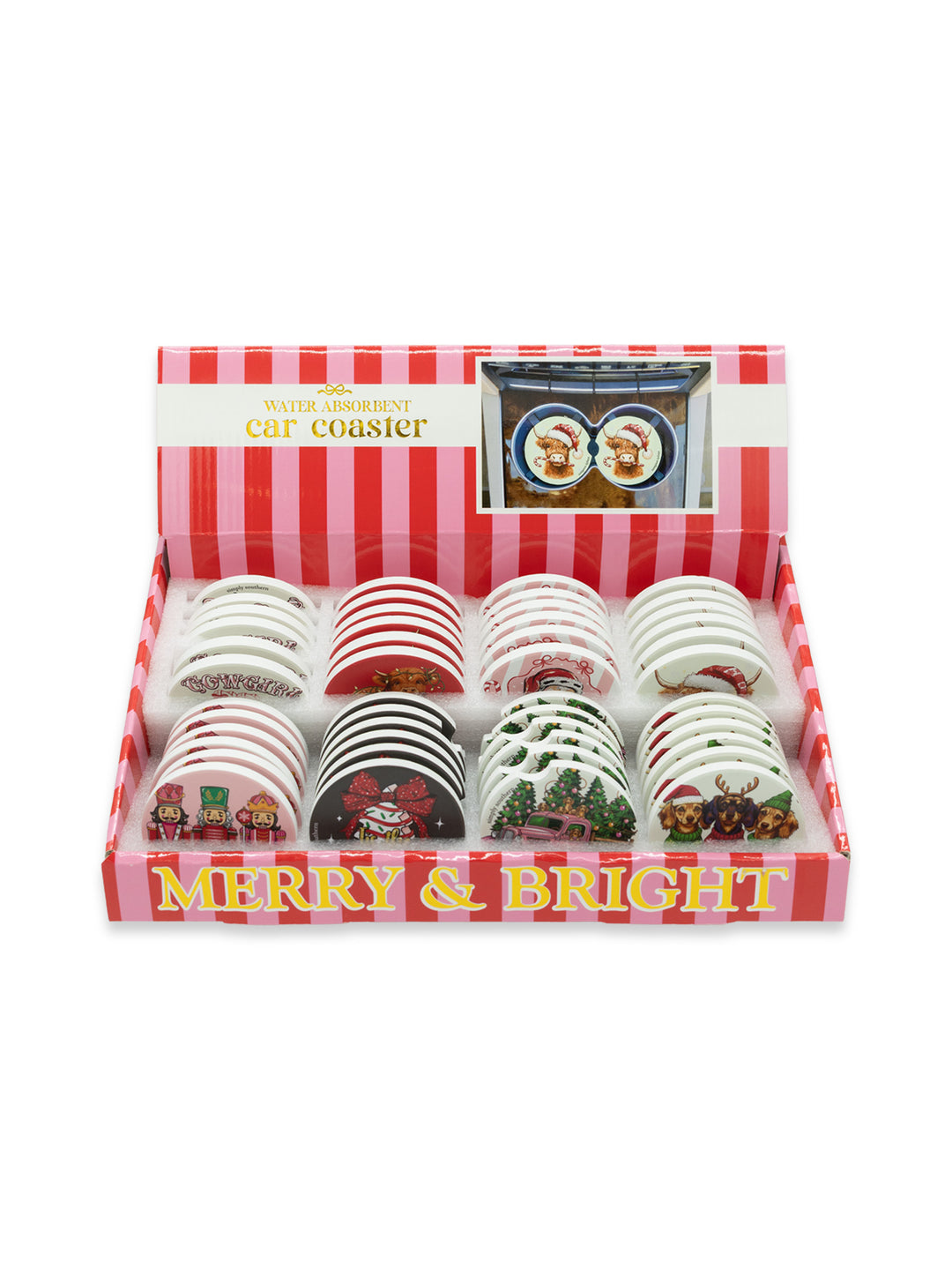Simply Southern Single Christmas Ceramic Car Coaster C6202