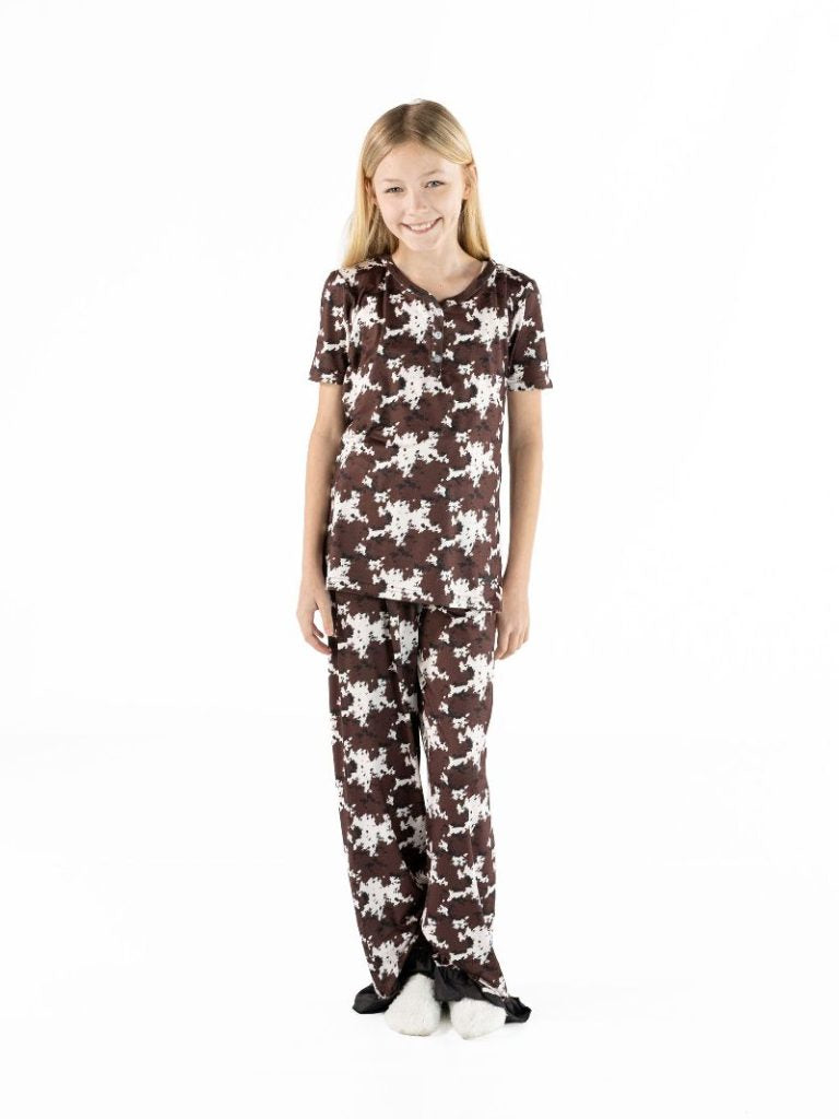 Simply Southern Adult or Youth PJ Lily Cow Pattern Set