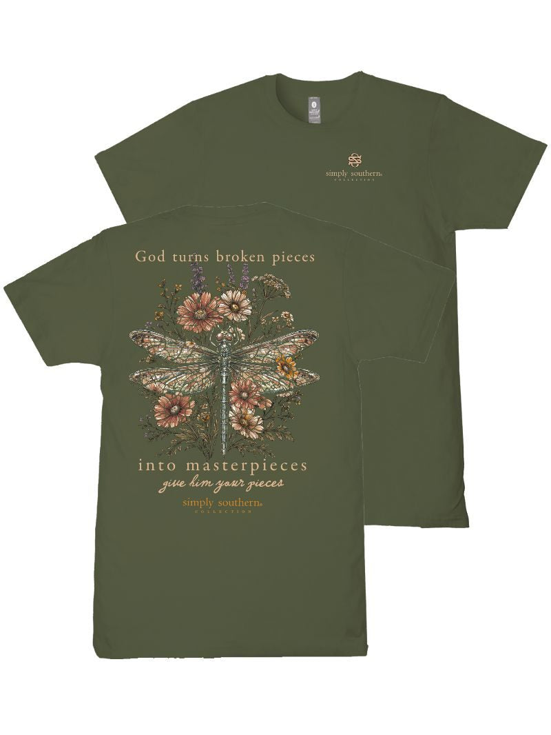 Simply Southern "Broken" Short Sleeve T-Shirt in Dill