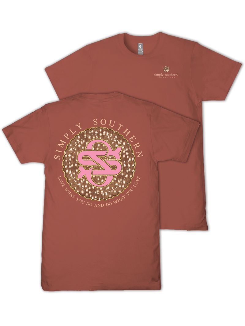 Simply Southern "Cow Logo" Short Sleeve T-Shirt in Rust