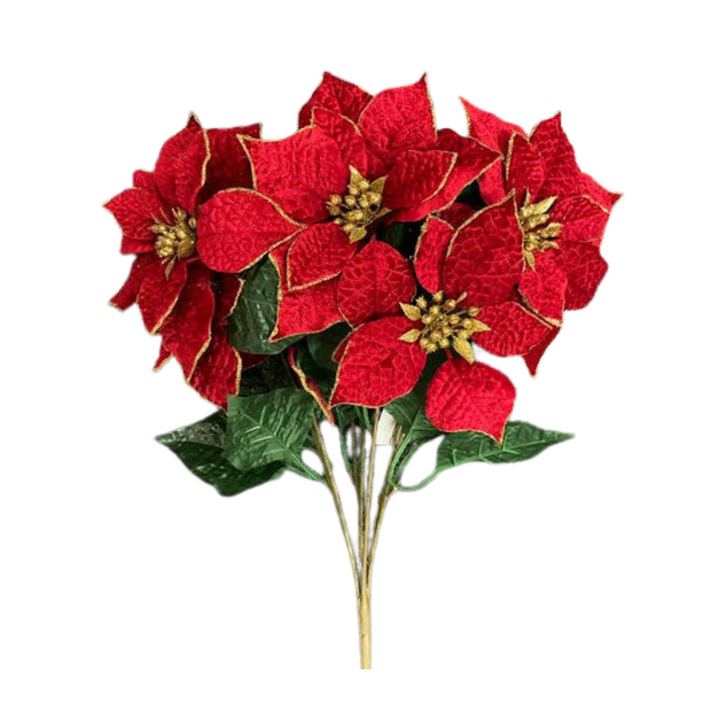 XL7777 Poinsettia Bush X 7 -W
