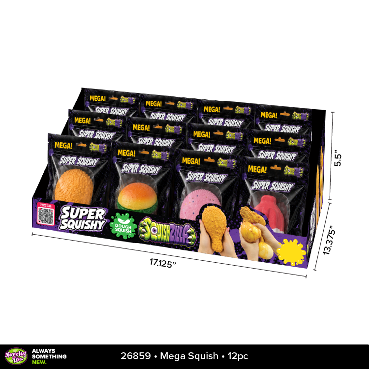 Fun Doh MEGA 8" Food Squishies Sensory Toy - 12/Display
