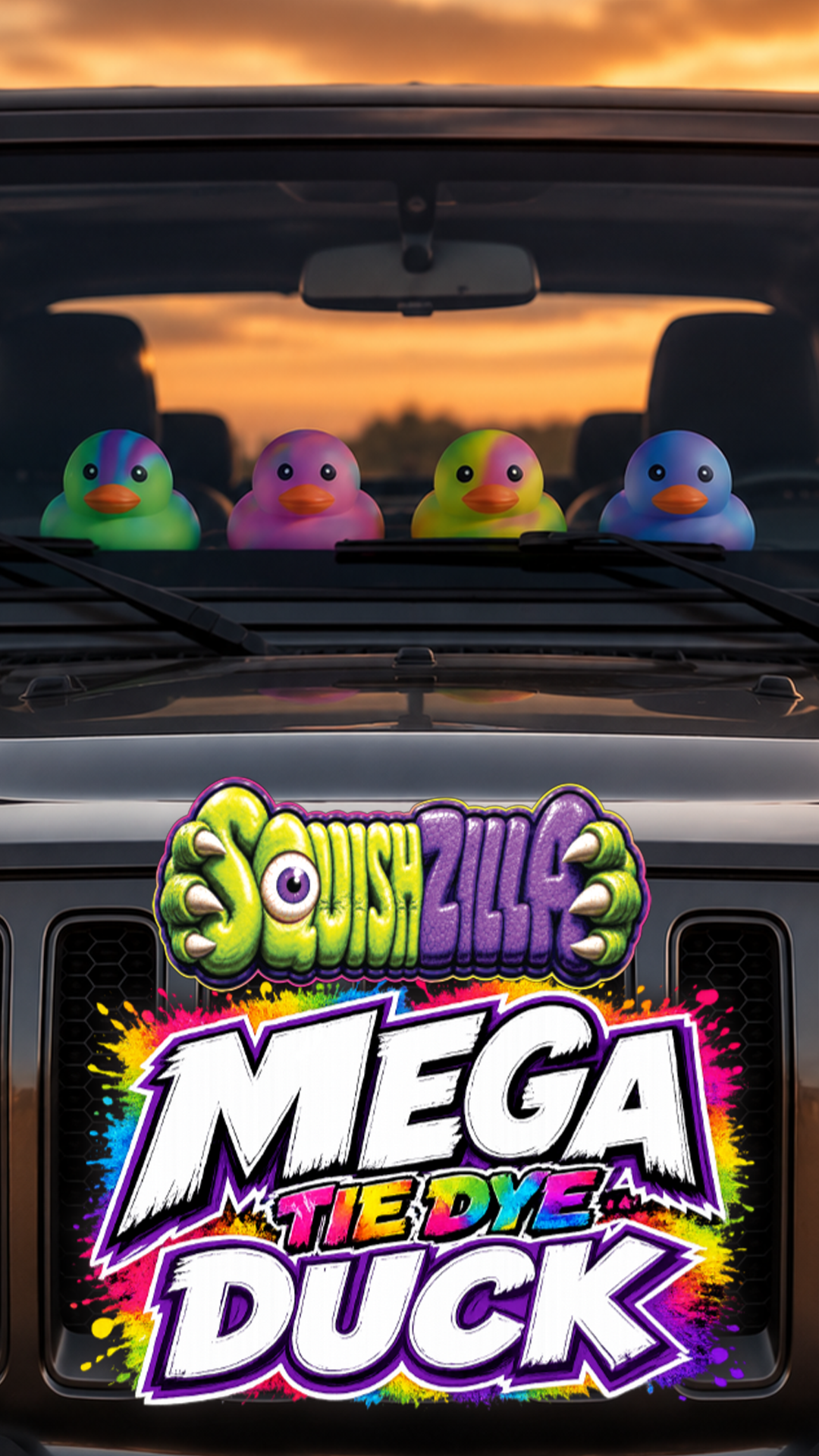 Fun Doh MEGA Squishy Tie Dye Duck Toy Variety - Color Varies