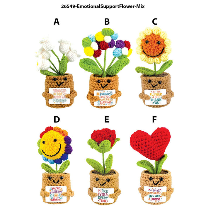 Emotional Support Crochet Plush Flowers Keepsake- Items Vary