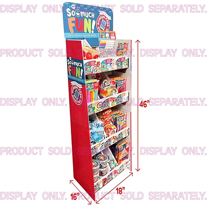 So Much Fun Corrugated Slider Bin Floor Display Merchandiser