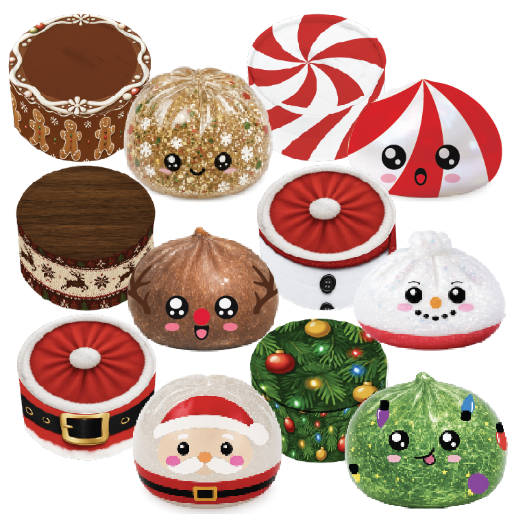 Fun Doh Christmas Dumpling Squishy Toy - Items Vary