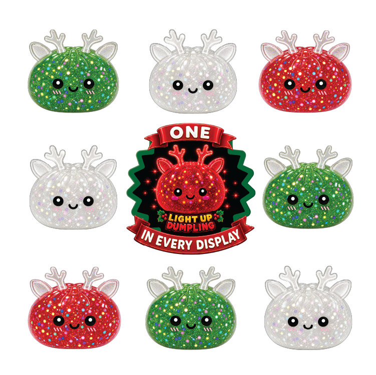 Fun Doh Christmas Mystery Reindeer Dumpling Squishy Toy - Item Varies