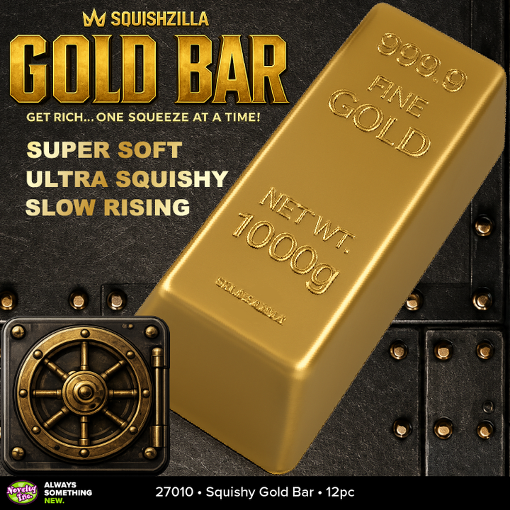 Fun Doh 5" Gold Bar Slow-Rise Squishy Toy
