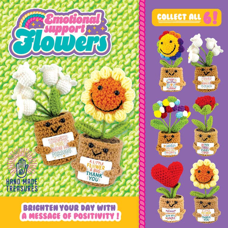 Emotional Support Crochet Plush Flowers Keepsake- Items Vary