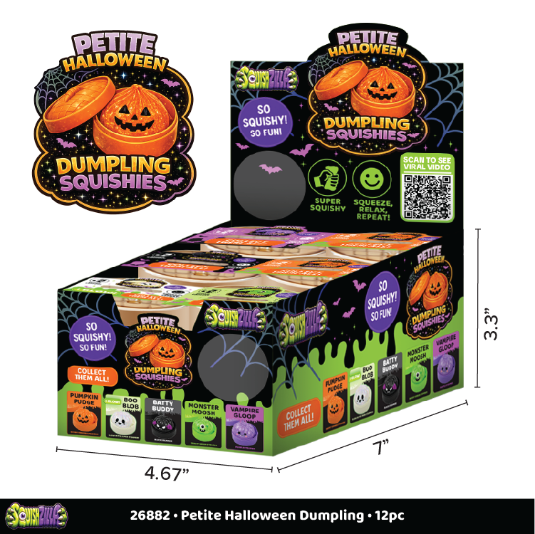 Fun Doh Petite Spooky Halloween Squishy Dumpling- Colors Vary