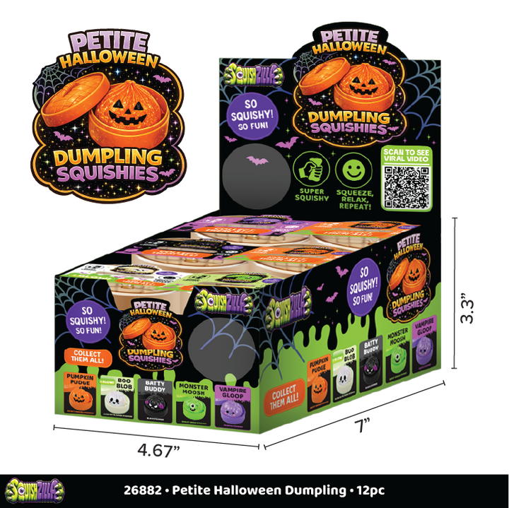 Fun Doh Petite Spooky Halloween Squishy Dumpling- Colors Vary
