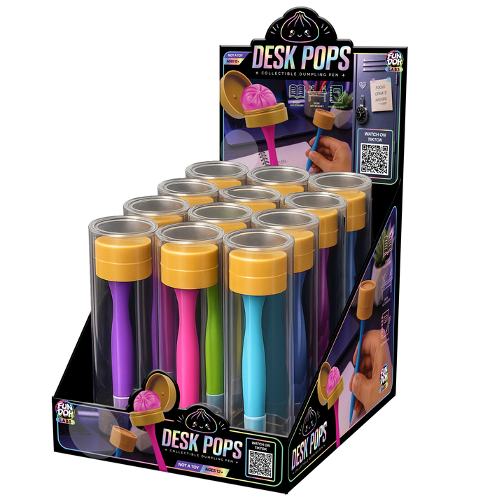 Fun Doh Squishy Dumpling Pen Desk Pop Variety - Colors Vary
