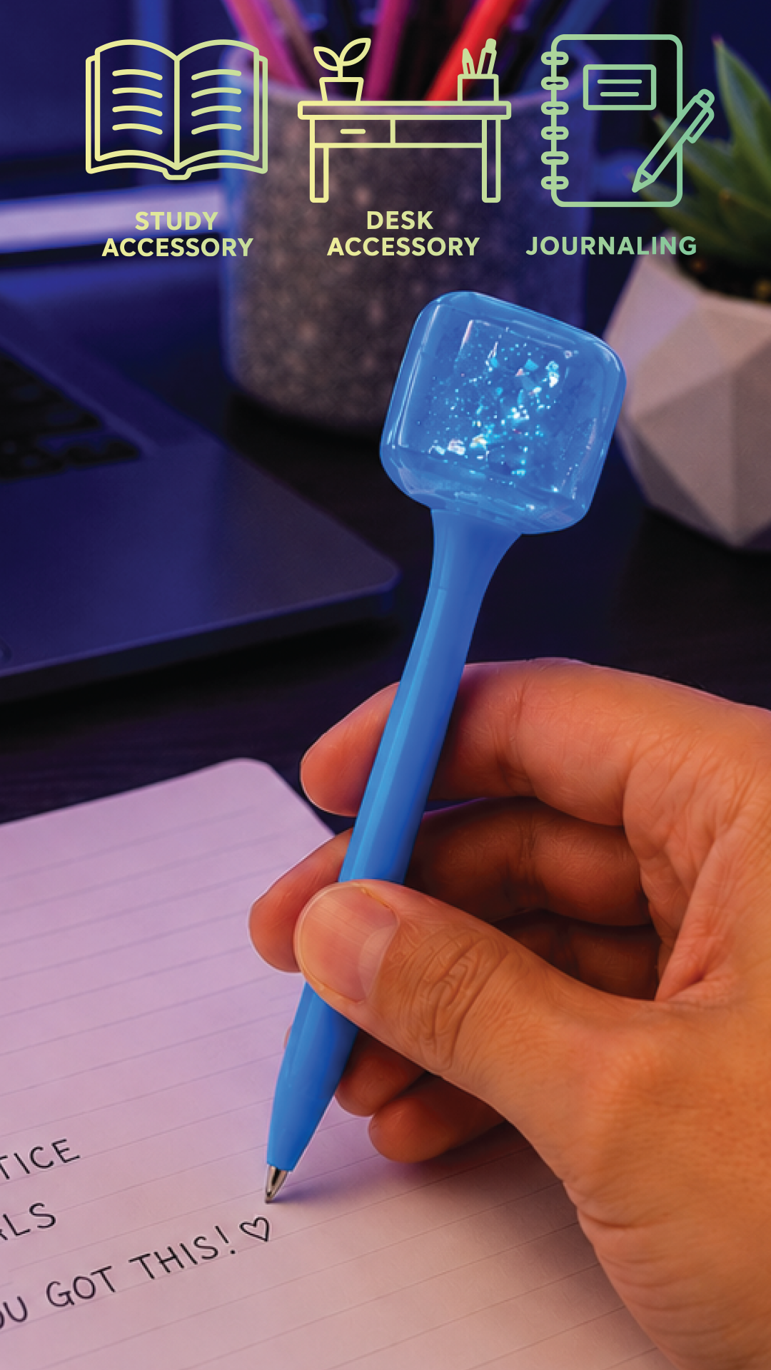 Fun Doh Desk Pops Squishy Cube Pen Assortment - Items Vary