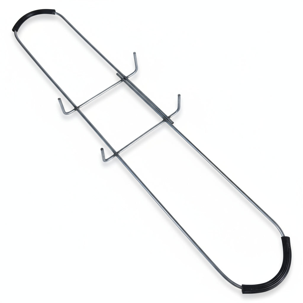 USA-made 8-inch wire headstone saddle frame for durable cemetery floral arrangements