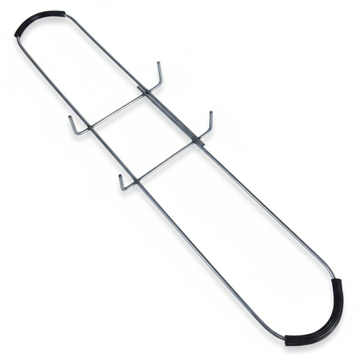 USA-made 8-inch wire headstone saddle frame for durable cemetery floral arrangements