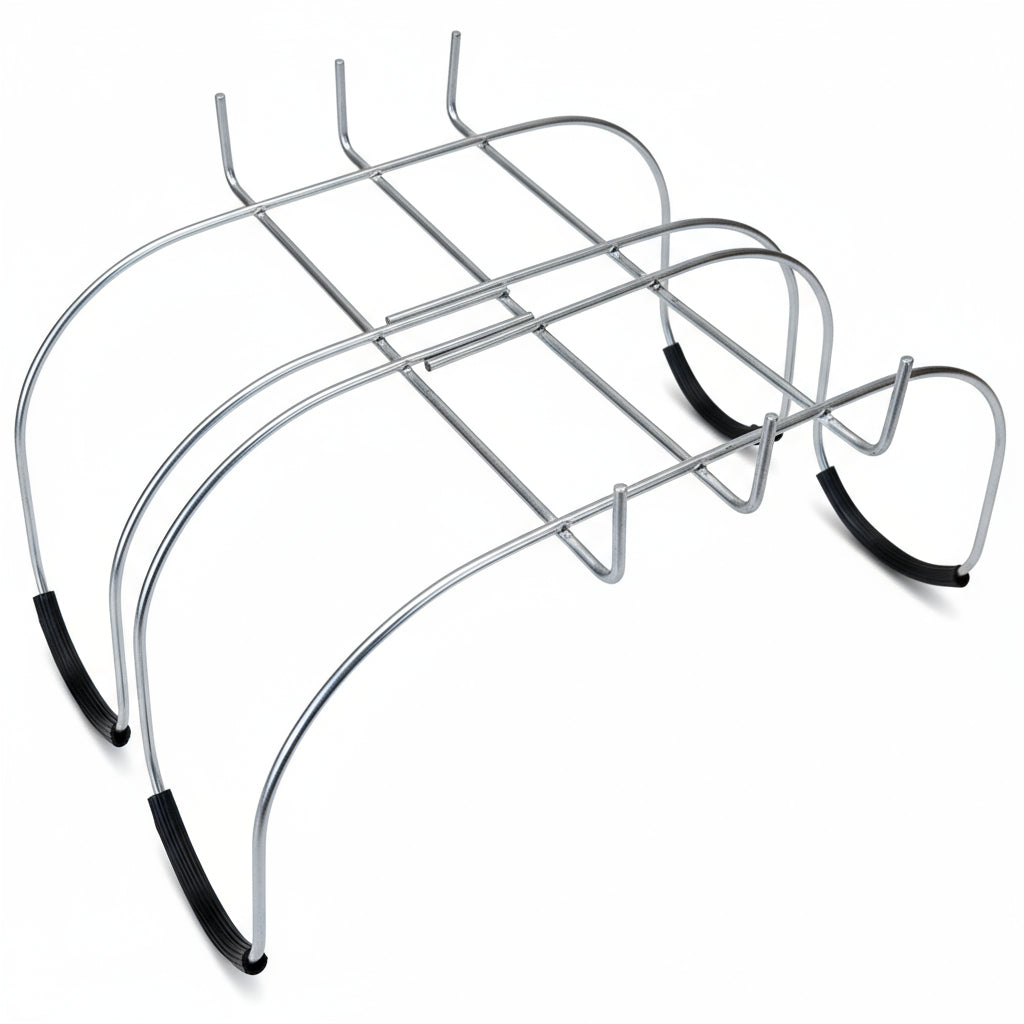 USA-made 8-inch wire headstone saddle frame for durable cemetery floral arrangements