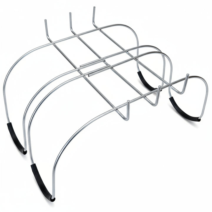 USA-made 8-inch wire headstone saddle frame for durable cemetery floral arrangements